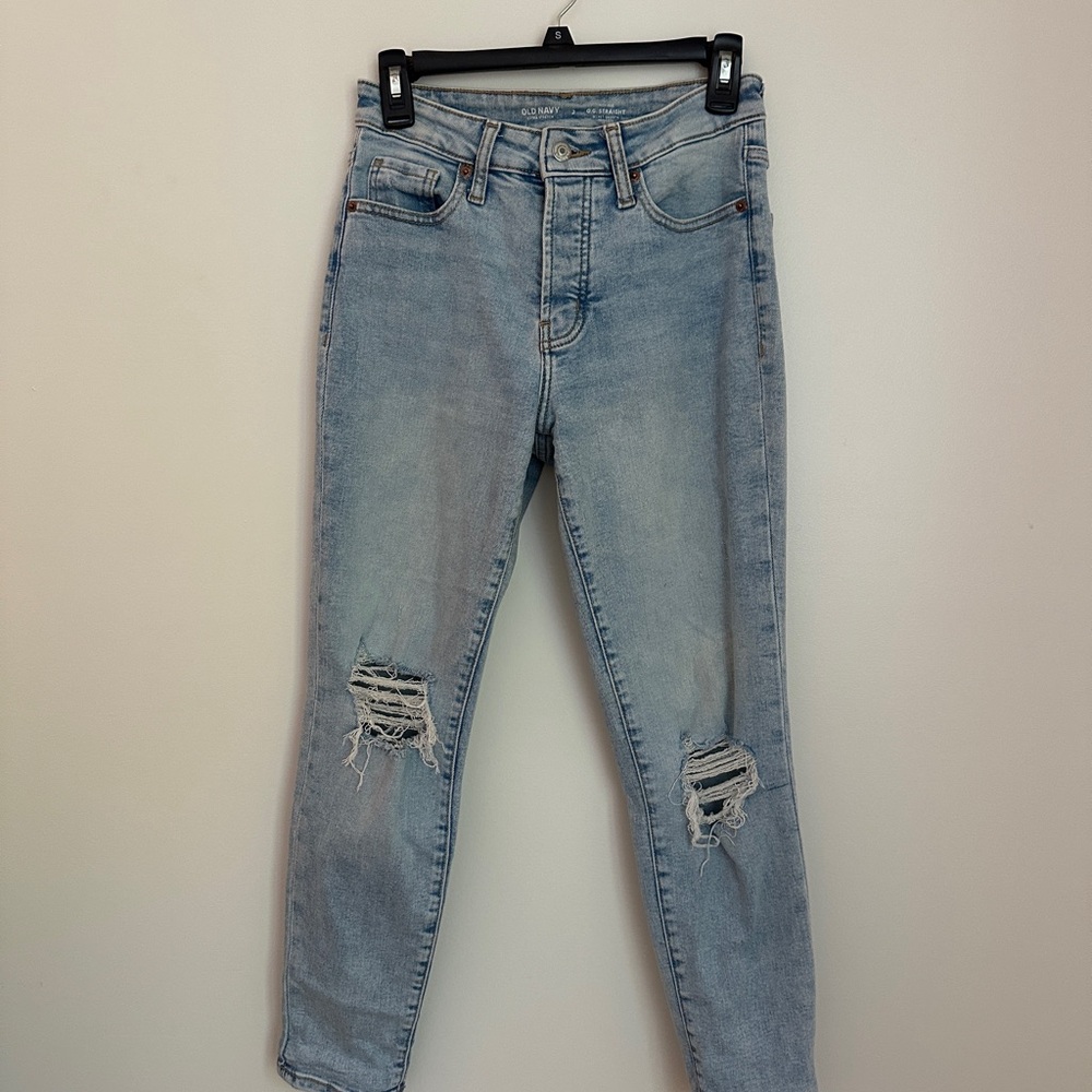 Old NavyLight Blue Distressed Jeans